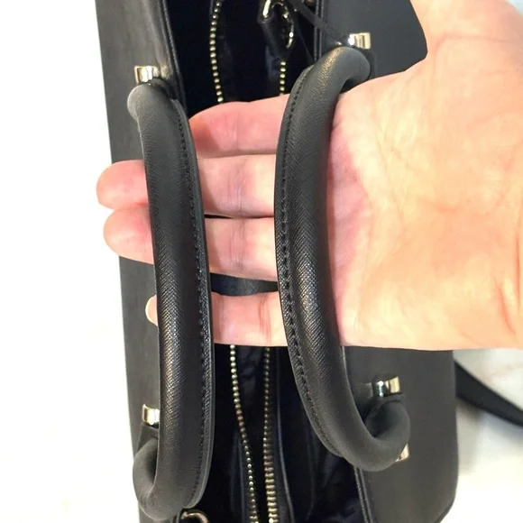 DKNY Vela Triple Compartment Black Satchel - Picture 9 of 9